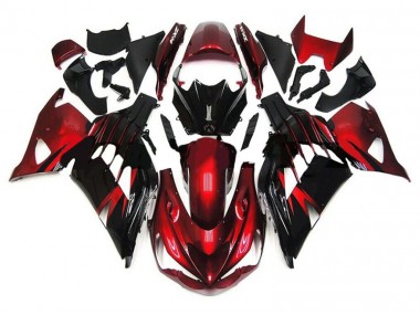 Carenado Moto ZX14R ZZR 1400 12-21 - Rojo Negro