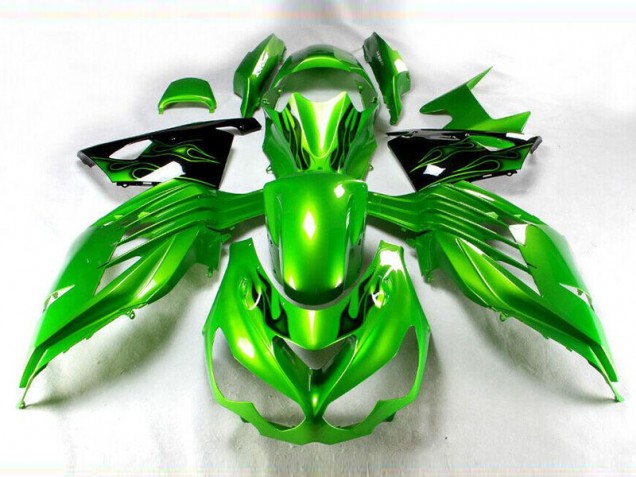 Carenado Moto ZX14R ZZR 1400 12-21 - Verde Negro Carenado Moto ZX14R ZZR 1400 12-21 - Verde Negro