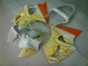 Carenado Moto ZX6R 00-02 - Blanco Amarillo Llama