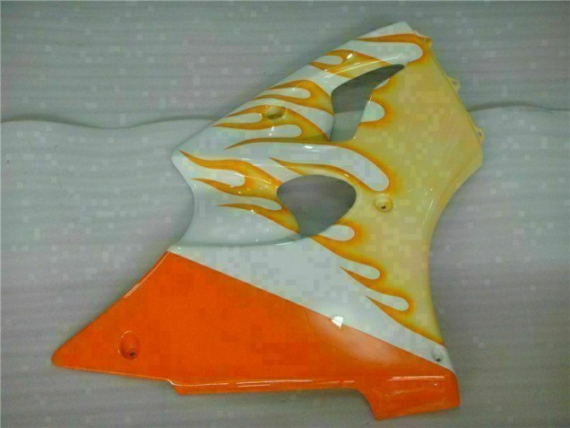 Carenado Moto ZX6R 00-02 - Blanco Amarillo Llama