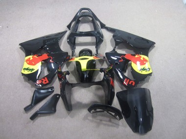 Carenado Moto ZX6R 00-02 - Negro Amarillo Red Bull Ninja