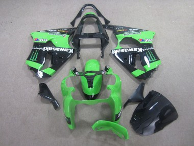 Carenado Moto ZX6R 00-02 - Negro Verde Monster