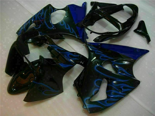 Carenado Moto ZX6R 00-02 - Negro con Azul Llama Carenado Moto ZX6R 00-02 - Negro con Azul Llama