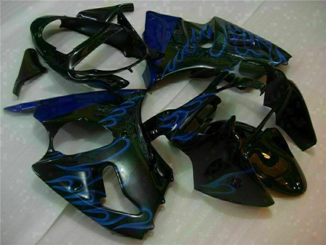 Carenado Moto ZX6R 00-02 - Negro con Azul Llama Carenado Moto ZX6R 00-02 - Negro con Azul Llama