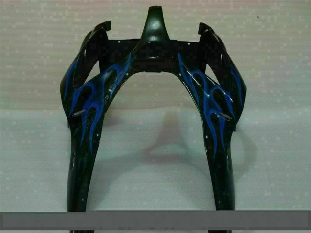 Carenado Moto ZX6R 00-02 - Negro con Azul Llama Carenado Moto ZX6R 00-02 - Negro con Azul Llama