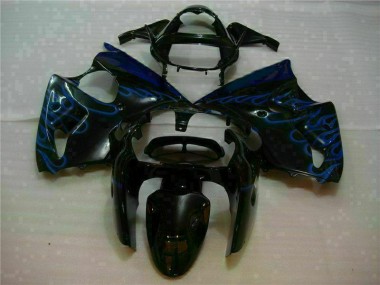 Carenado Moto ZX6R 00-02 - Negro con Azul Llama
