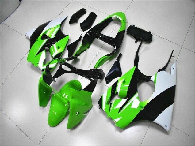 Carenado Moto ZX6R 00-02 - Verde Blanco Negro