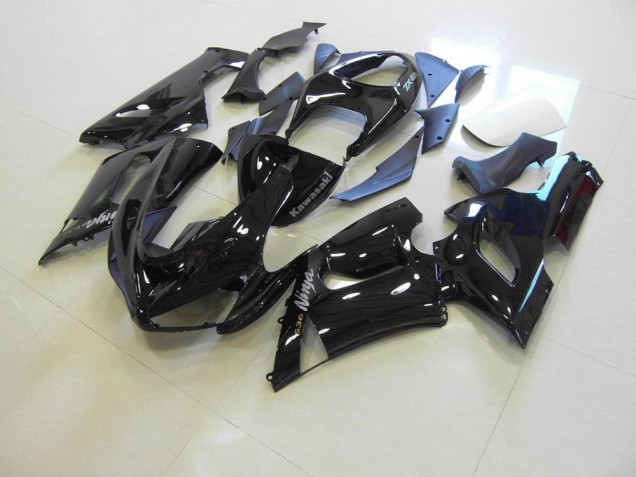 Carenado Moto ZX6R 05-06 - Brillante Negro Plata Calcomanías Carenado Moto ZX6R 05-06 - Brillante Negro Plata Calcomanías