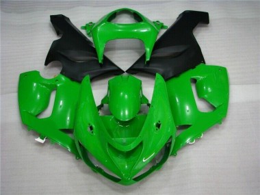Carenado Moto ZX6R 05-06 - Verde Negro Mate
