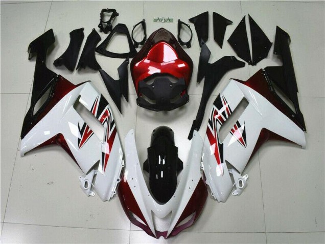 Carenado Moto ZX6R 07-08 - Blanco Negro Rojo Carenado Moto ZX6R 07-08 - Blanco Negro Rojo
