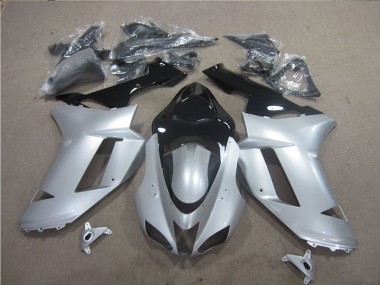 Carenado Moto ZX6R 07-08 - Plata Negro