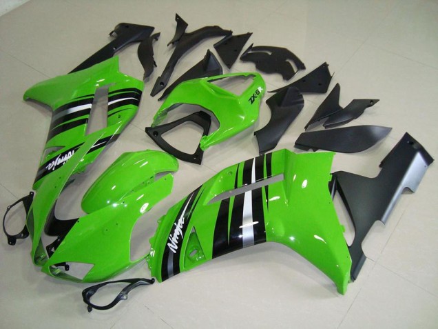 Carenado Moto ZX6R 07-08 - Verde & Plata Raya Carenado Moto ZX6R 07-08 - Verde & Plata Raya