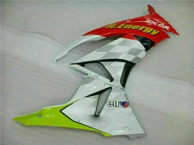 Carenado Moto ZX6R 09-12 - Blanco Rojo H. Energy Carenado Moto ZX6R 09-12 - Blanco Rojo H. Energy