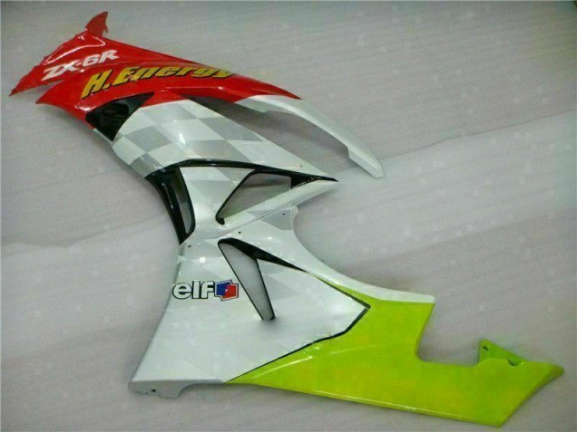 Carenado Moto ZX6R 09-12 - Blanco Rojo H. Energy Carenado Moto ZX6R 09-12 - Blanco Rojo H. Energy