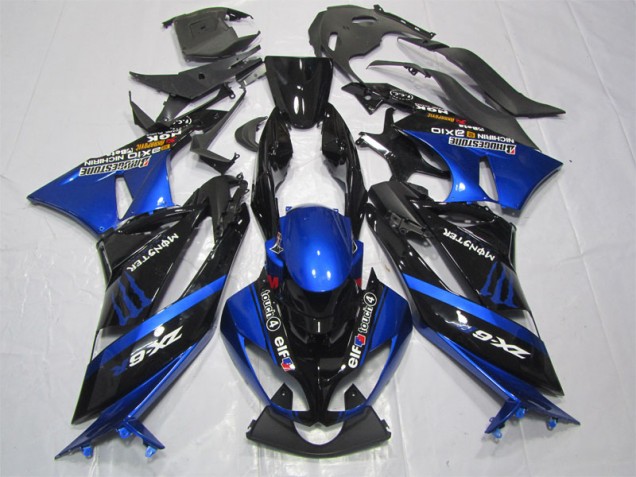 Carenado Moto ZX6R 09-12 - Negro Azul Monster Carenado Moto ZX6R 09-12 - Negro Azul Monster