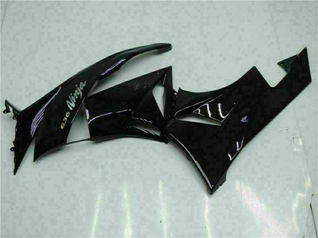Carenado Moto ZX6R 09-12 - Negro Blanco Ninja 636