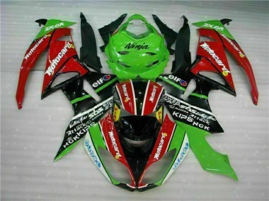 Carenado Moto ZX6R 09-12 - Negro Rojo Verde Motocard