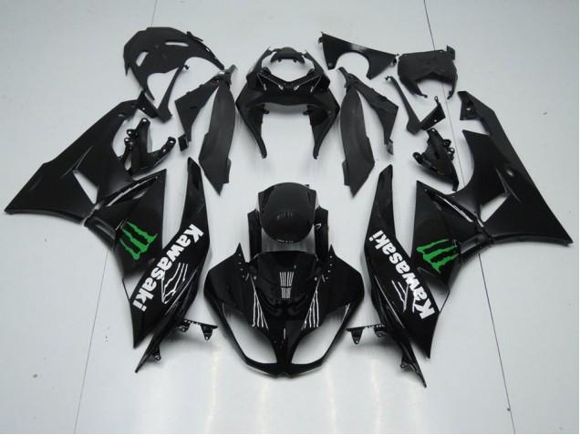 Carenado Moto ZX6R 09-12 - Negro con Monster Carenado Moto ZX6R 09-12 - Negro con Monster