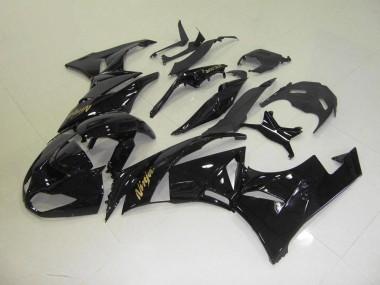Carenado Moto ZX6R 09-12 - Negro con Oro Pegatinas