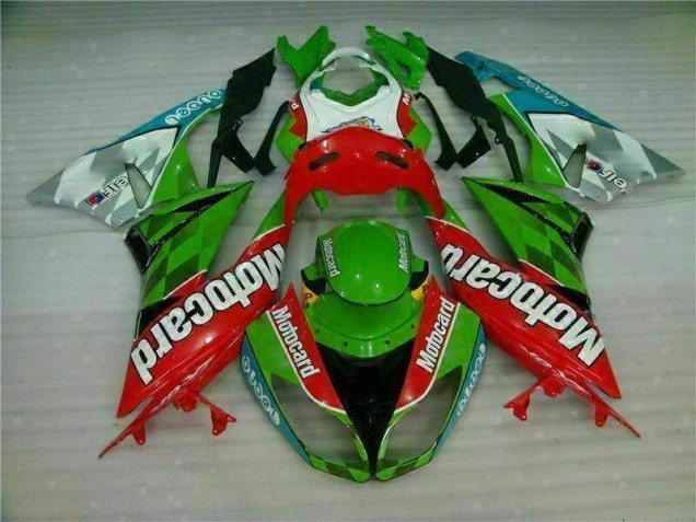 Carenado Moto ZX6R 09-12 - Rojo Verde Motocard