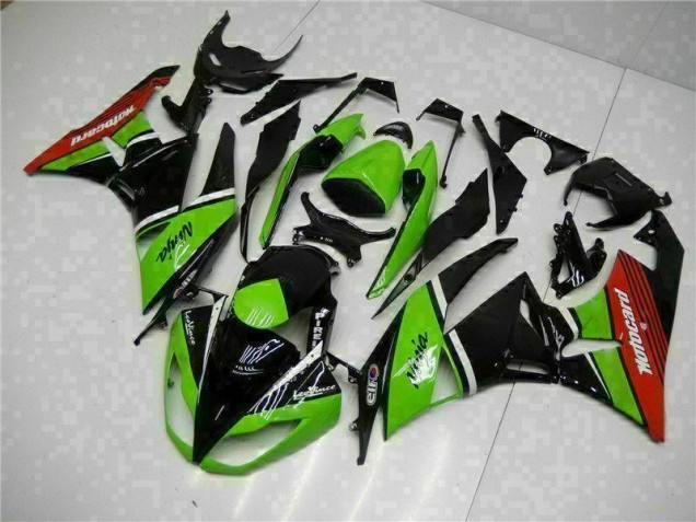 Carenado Moto ZX6R 09-12 - Verde Negro Rojo