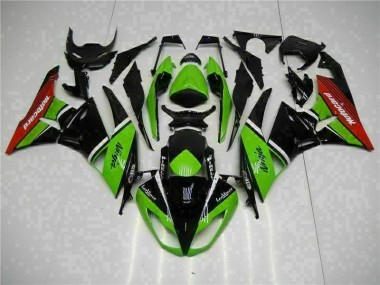 Carenado Moto ZX6R 09-12 - Verde Negro Rojo