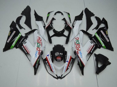 Carenado Moto ZX6R 13-18 - Negro Blanco Rapid Hager