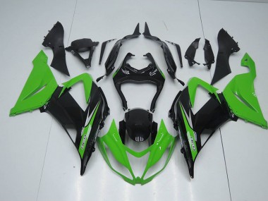 Carenado Moto ZX6R 13-18 - Negro Verde 636