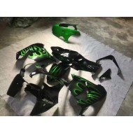 Carenado Moto ZX9R 00-01 - Brillante Negro Verde Llama