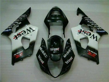 Carrocería Motocicletas GSXR 1000 K3 03-04 - Blanco Negro
