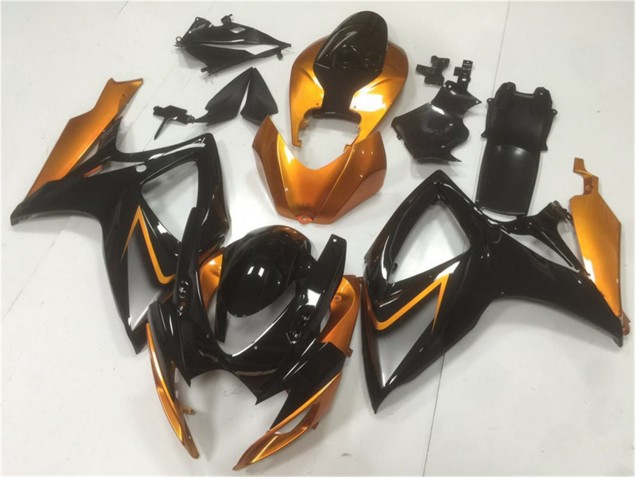 Carrocería Motocicletas GSXR 600 / 750 K6 06-07 - Negro Naranja Carrocería Motocicletas GSXR 600 / 750 K6 06-07 - Negro Naranja