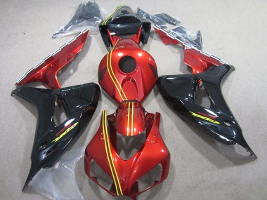 Inyección Kit Carenado Moto CBR 1000 RR 06-07 - Negro Rojo Amarillo