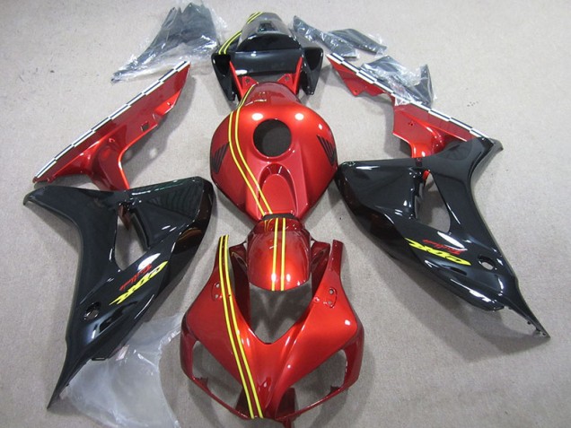 Inyección Kit Carenado Moto CBR 1000 RR 06-07 - Negro Rojo Amarillo Inyección Kit Carenado Moto CBR 1000 RR 06-07 - Negro Rojo Amarillo