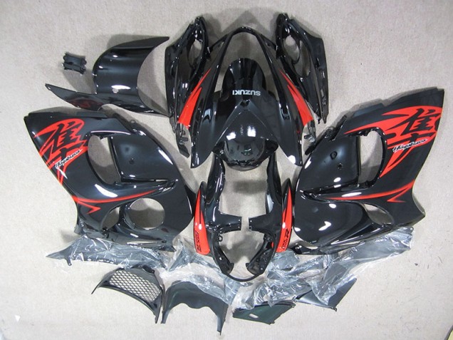 Inyección Kit Carenado Moto GSXR 1300 Hayabusa 08-19 - Negro Rojo