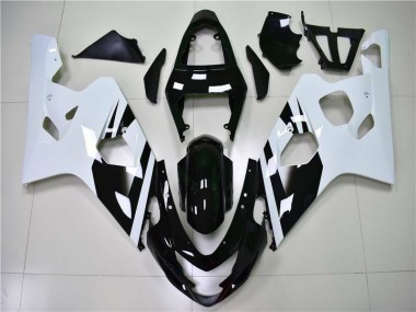 Inyección Kit Carenado Moto GSXR 600 / 750 K4 04-05 - Blanco Negro