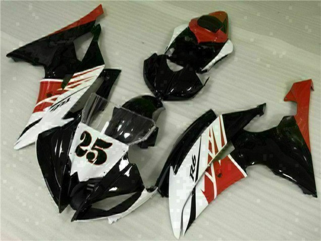 Inyección Kit Carenado Moto R6 08-16 - Blanco Negro Inyección Kit Carenado Moto R6 08-16 - Blanco Negro