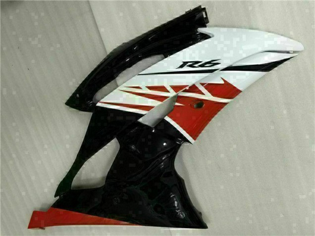 Inyección Kit Carenado Moto R6 08-16 - Blanco Negro Inyección Kit Carenado Moto R6 08-16 - Blanco Negro