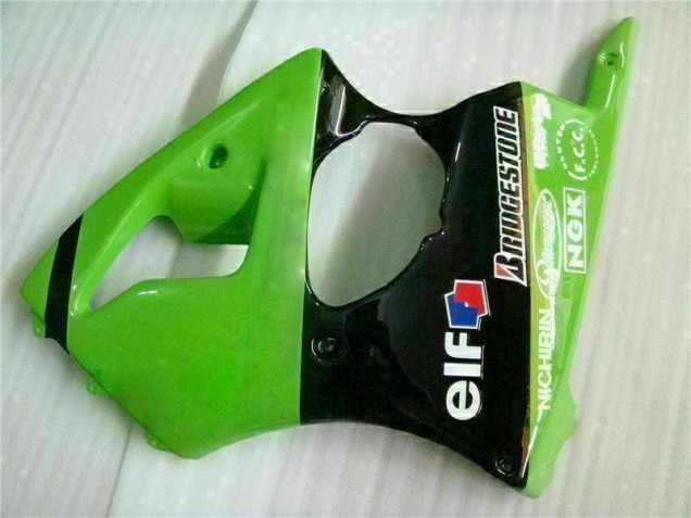 Inyección Kit Carenado Moto ZX6R 00-02 - Verde Negro Inyección Kit Carenado Moto ZX6R 00-02 - Verde Negro