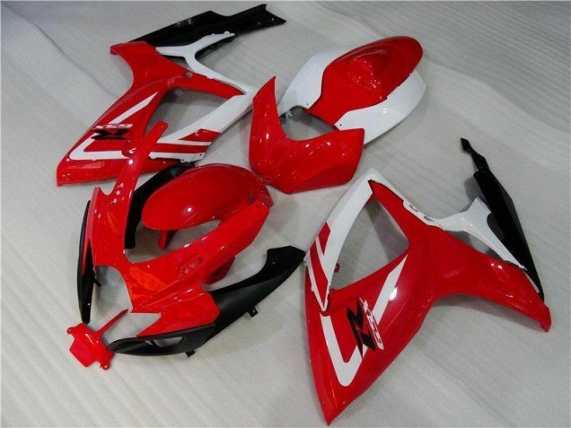 Inyección Kits Carenado Moto GSXR 600 / 750 K6 06-07 - Rojo Blanco
