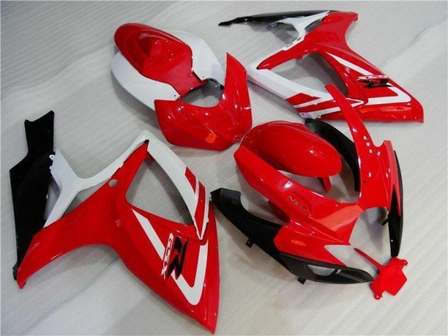 Inyección Kits Carenado Moto GSXR 600 / 750 K6 06-07 - Rojo Blanco