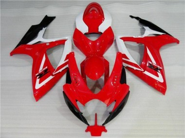 Inyección Kits Carenado Moto GSXR 600 / 750 K6 06-07 - Rojo Blanco
