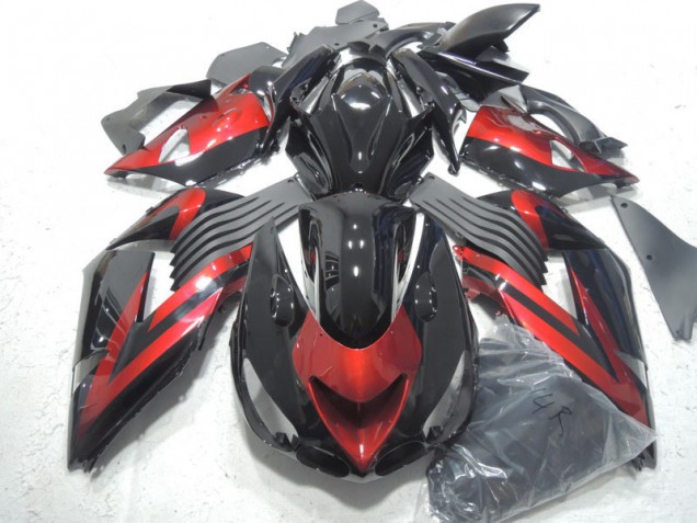 Inyección Kits Carenado Moto ZX14R ZZR 1400 06-11 - Negro Rojo Inyección Kits Carenado Moto ZX14R ZZR 1400 06-11 - Negro Rojo