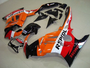 Kit ABS Carenado Motocicleta CBR 600 F3 95-98 - Negro Naranja Repsol
