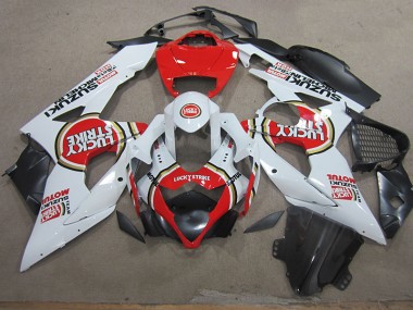 Kit ABS Carenado Motocicleta GSXR 1000 K5 05-06 - Blanco Lucky Strike Rojo Motul