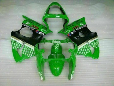 Kit ABS Carenado Motocicleta ZX6R 00-02 - Verde Negro
