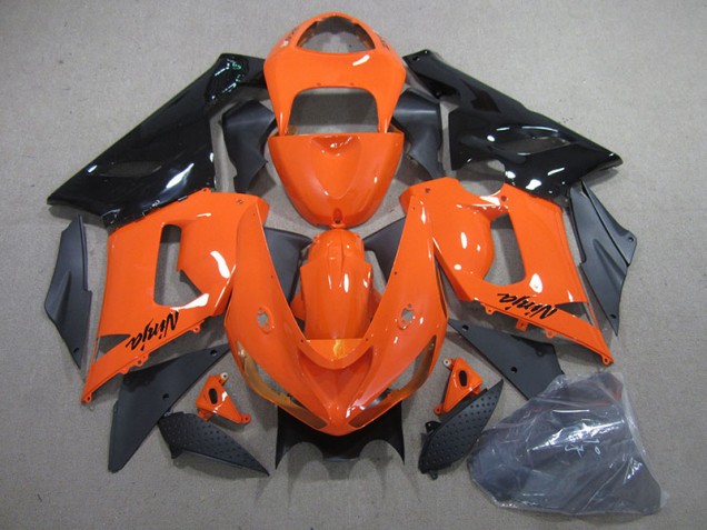 Kit ABS Carenado Motocicleta ZX6R 05-06 - Naranja Negro Ninja Kit ABS Carenado Motocicleta ZX6R 05-06 - Naranja Negro Ninja
