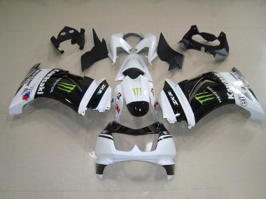 Kit Carenado ABS Completo ZX 250R 08-12 - Negro Blanco Monster