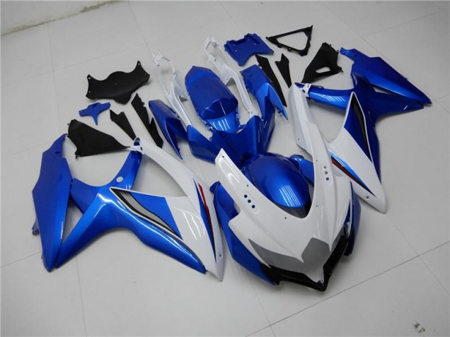 Kit Carenado Moto GSXR 600 / 750 K8 08-10 - Blanco Azul Kit Carenado Moto GSXR 600 / 750 K8 08-10 - Blanco Azul
