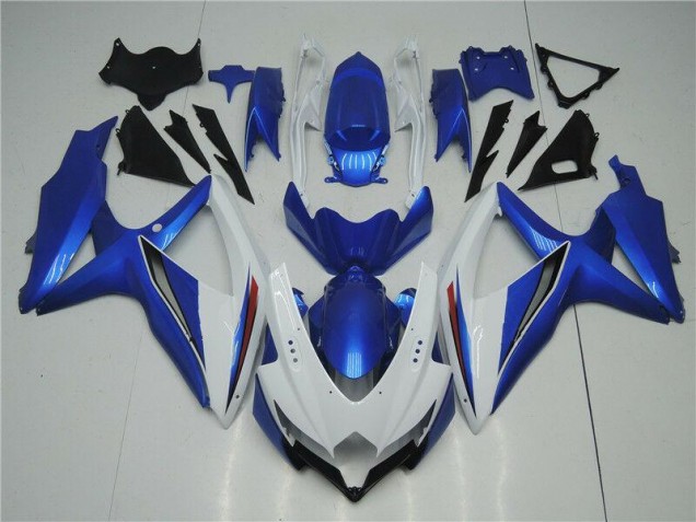 Kit Carenado Moto GSXR 600 / 750 K8 08-10 - Blanco Azul Kit Carenado Moto GSXR 600 / 750 K8 08-10 - Blanco Azul