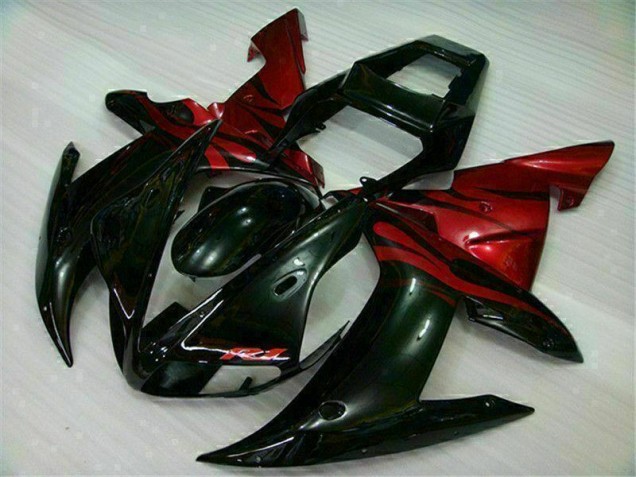 Kit Carenado Moto R1 02-03 - Negro Rojo Kit Carenado Moto R1 02-03 - Negro Rojo